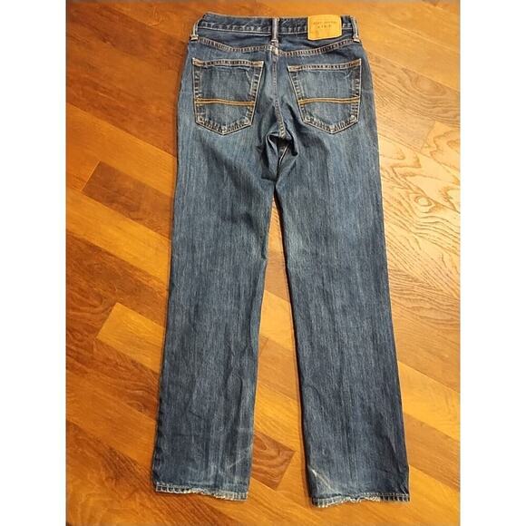 Abercrombie & Fitch Jeans Men 28x30 Classic Straight Button Fly Distressed Denim - Picture 8 of 10